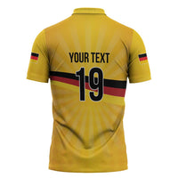 Custom Germany Heritage Eagle Zipper Polo Shirt German Eagle with Flag Design - Wonder Print Shop