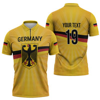 Custom Germany Heritage Eagle Zipper Polo Shirt German Eagle with Flag Design - Wonder Print Shop