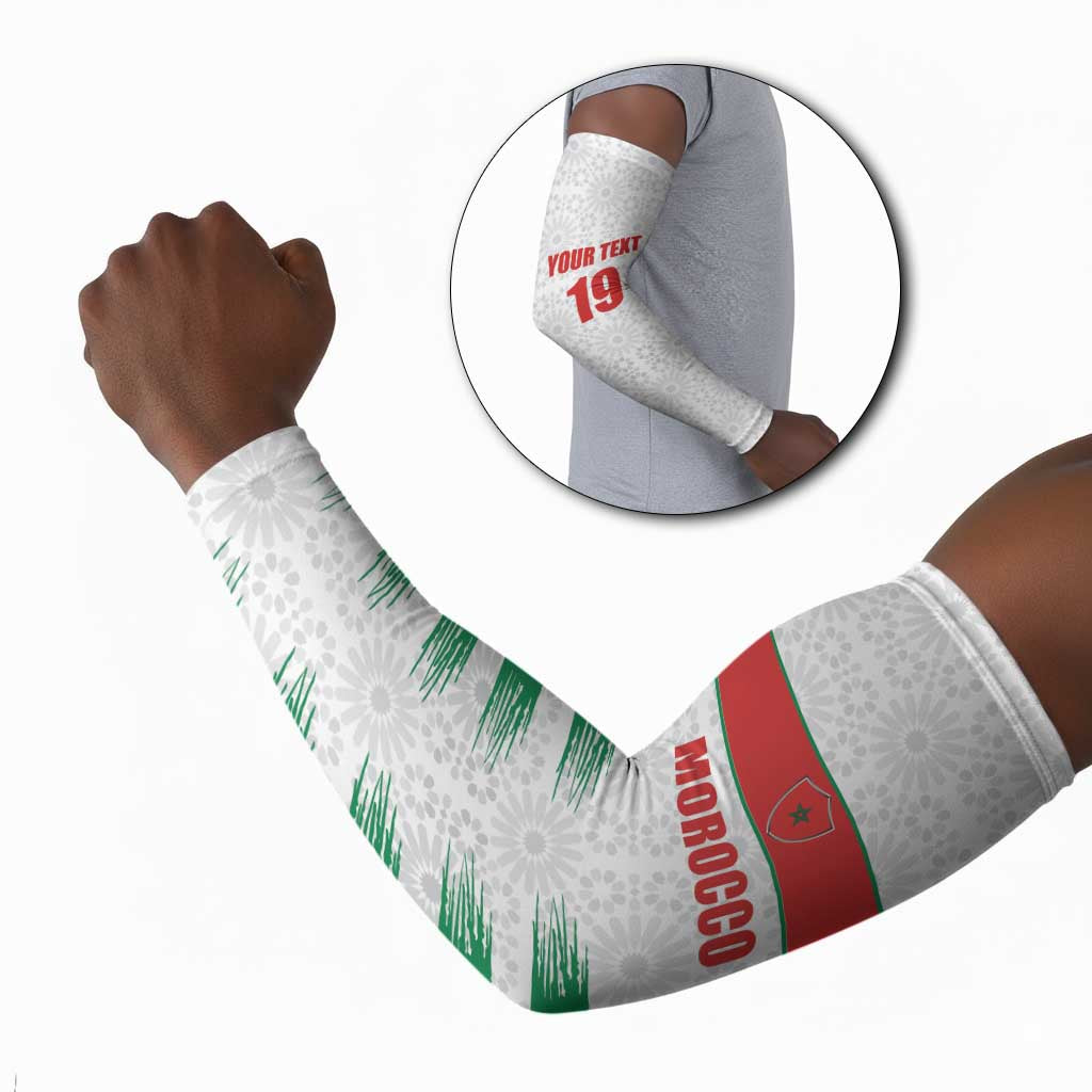 Custom Morocco Football Arm Sleeves Road To Football Glory - Wonder Print Shop
