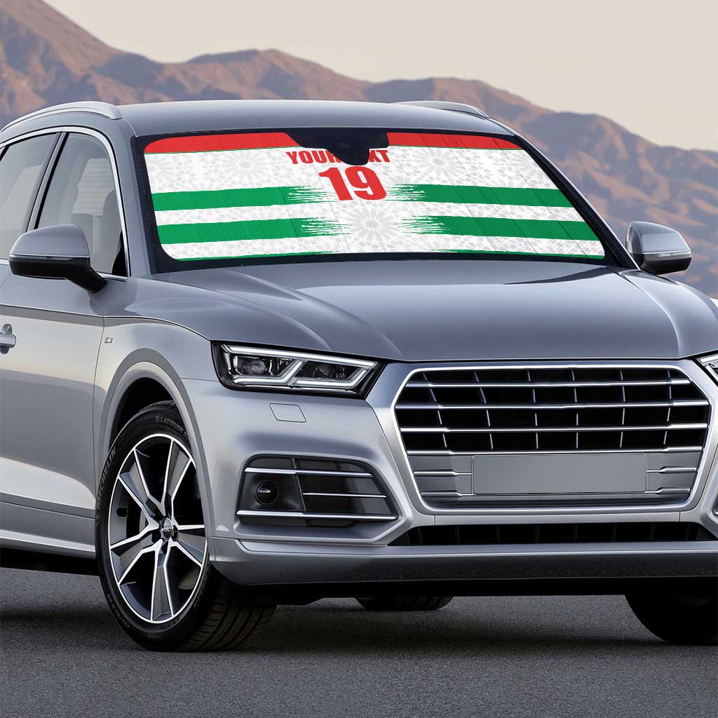 Custom Morocco Football Auto Sun Shade Road To Football Glory - Wonder Print Shop