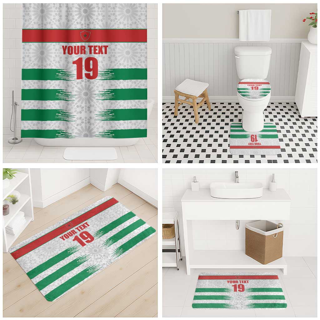 Custom Morocco Football Bathroom Set Road To Football Glory - Wonder Print Shop
