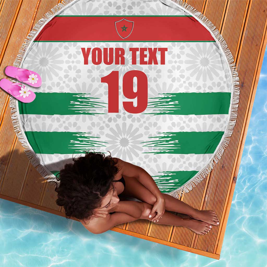 Custom Morocco Football Beach Blanket Road To Football Glory - Wonder Print Shop