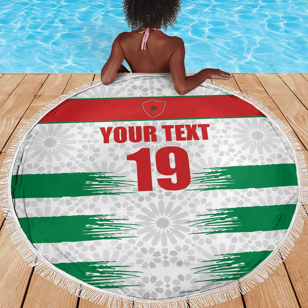 Custom Morocco Football Beach Blanket Road To Football Glory - Wonder Print Shop