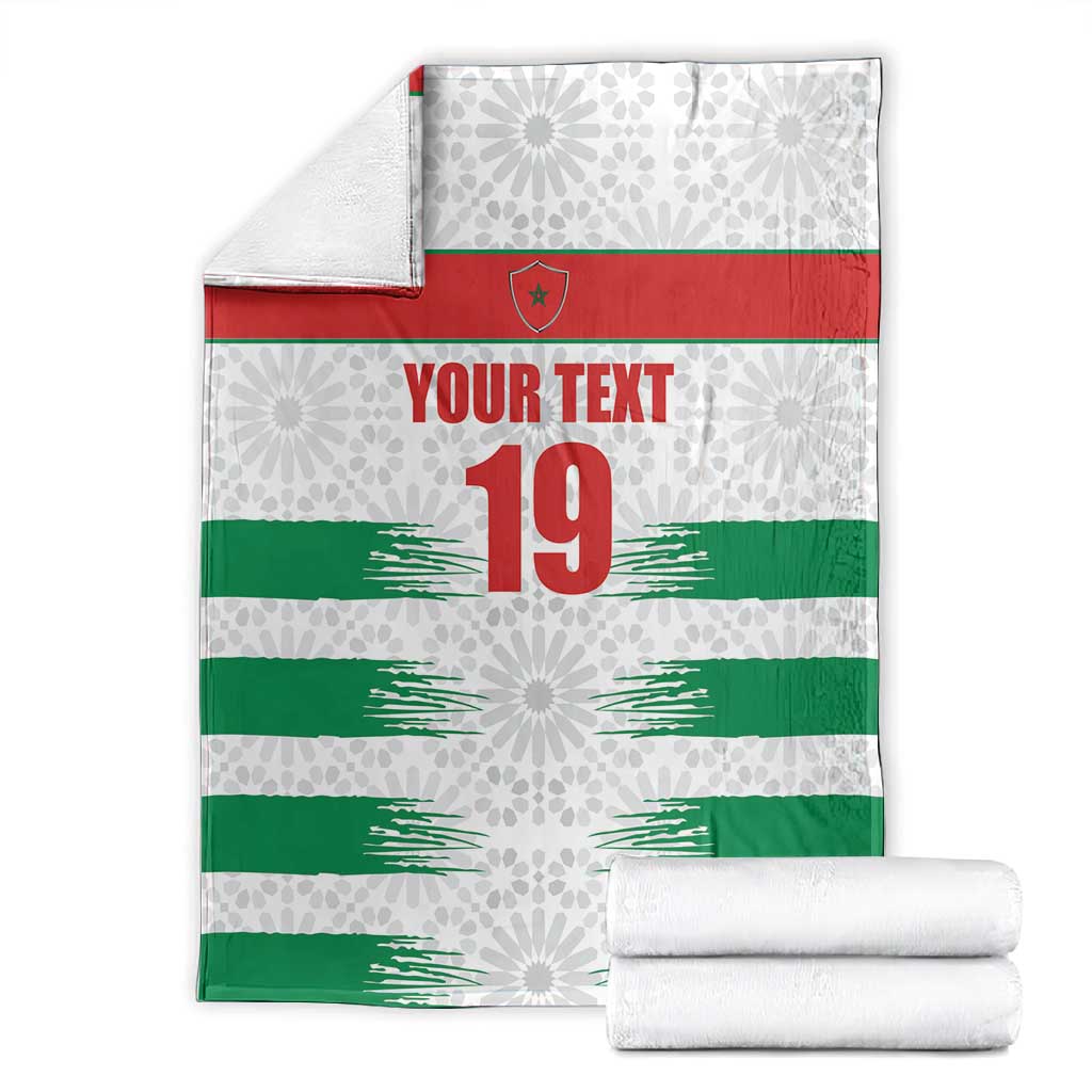 Custom Morocco Football Blanket Road To Football Glory - Wonder Print Shop