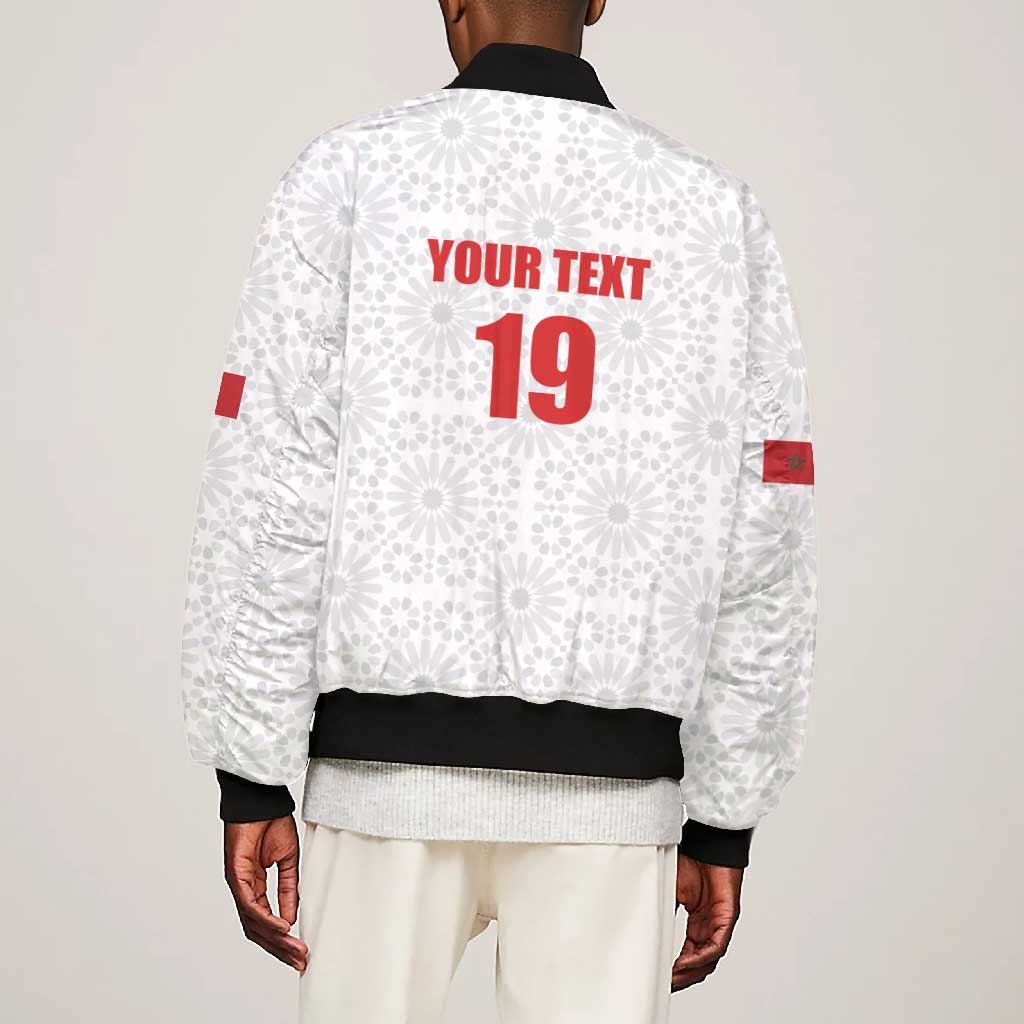 Custom Morocco Football Bomber Jacket Road To Football Glory - Wonder Print Shop
