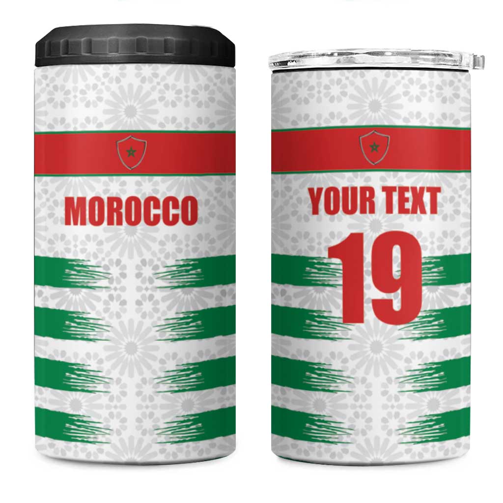 Custom Morocco Football 4 in 1 Can Cooler Tumbler Road To Football Glory - Wonder Print Shop