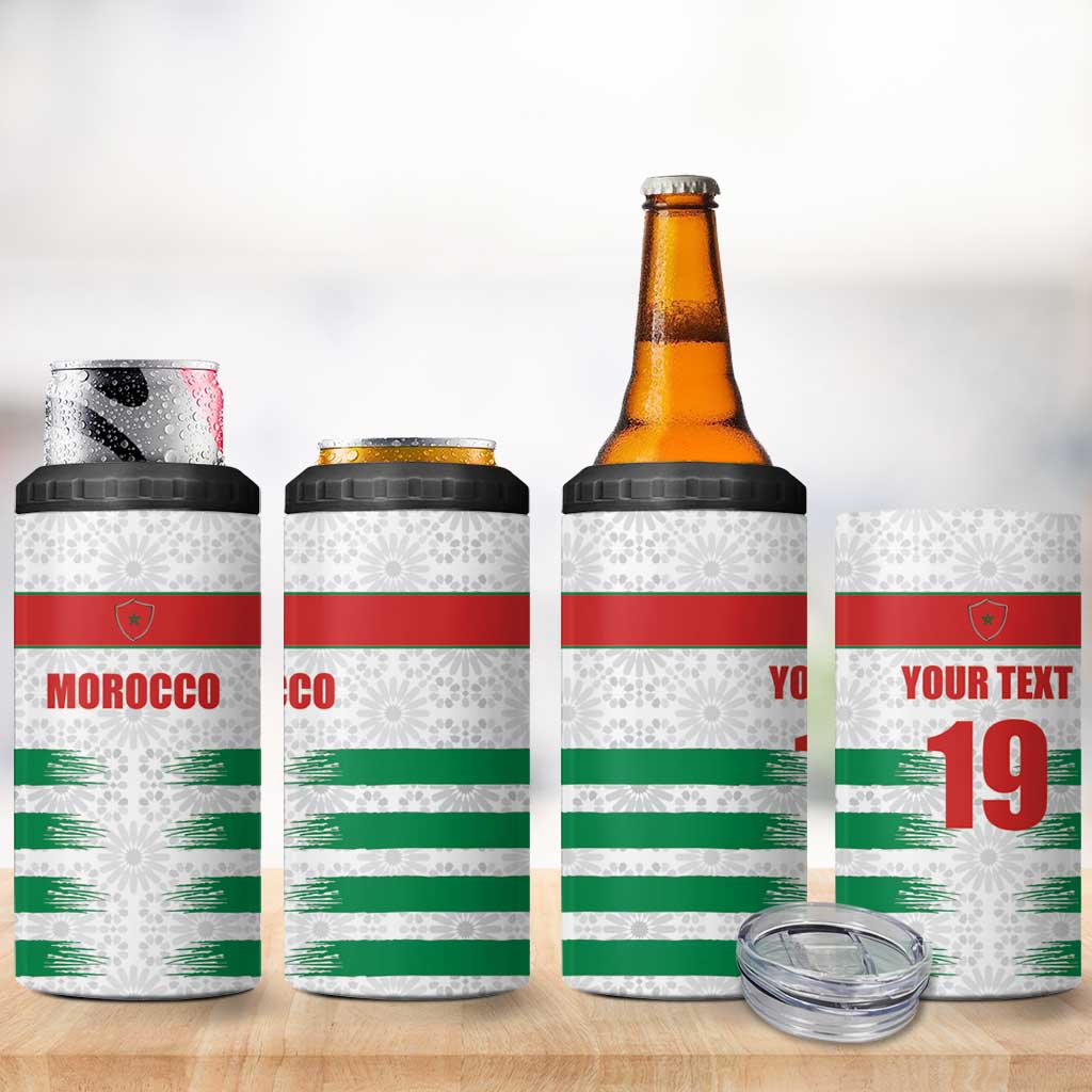 Custom Morocco Football 4 in 1 Can Cooler Tumbler Road To Football Glory - Wonder Print Shop
