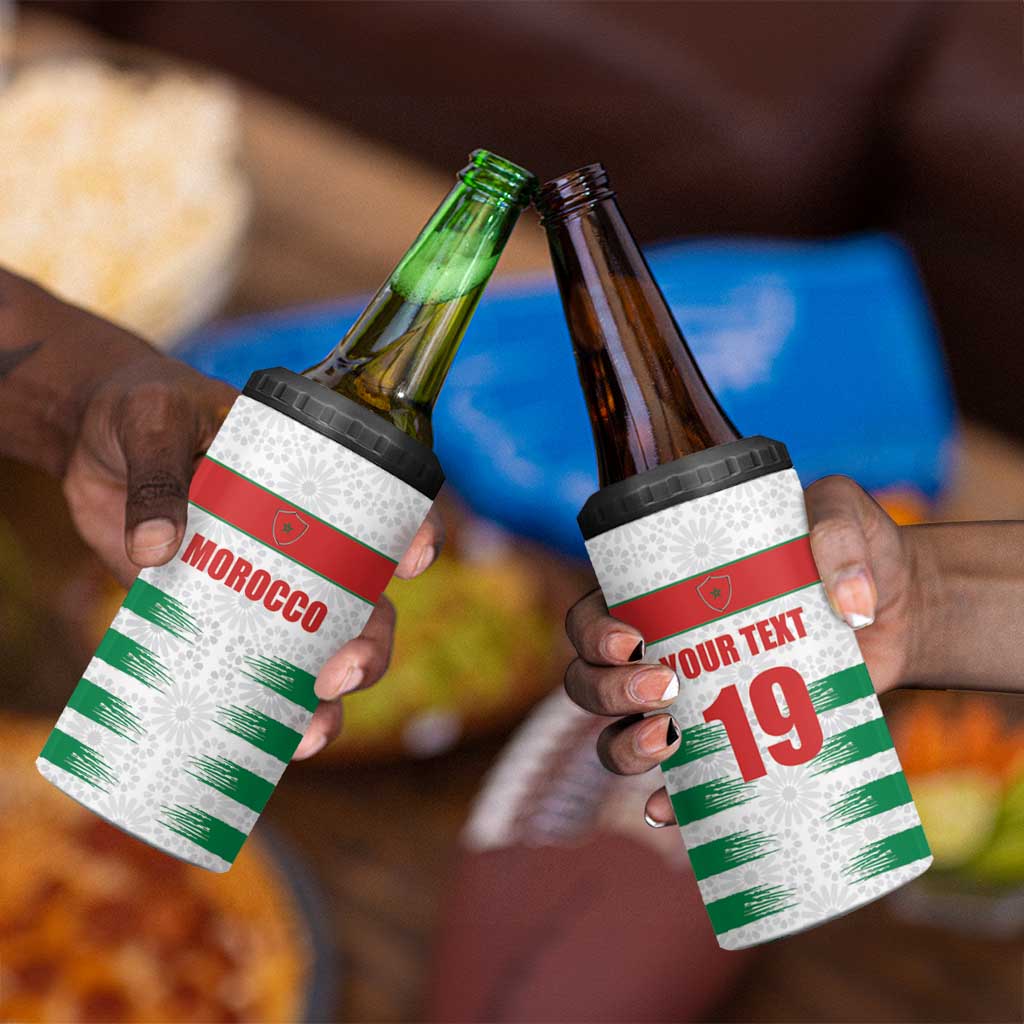 Custom Morocco Football 4 in 1 Can Cooler Tumbler Road To Football Glory - Wonder Print Shop