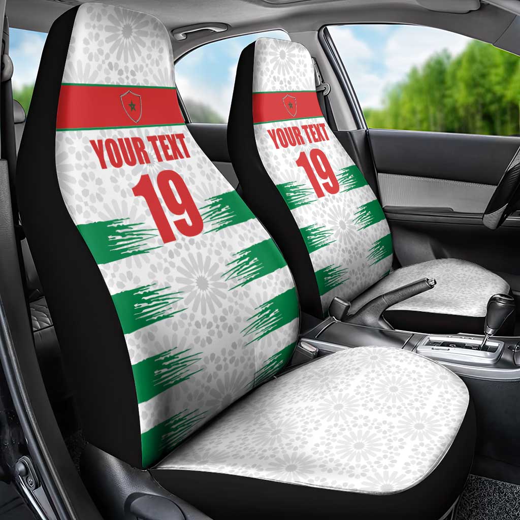Custom Morocco Football Car Seat Cover Road To Football Glory - Wonder Print Shop