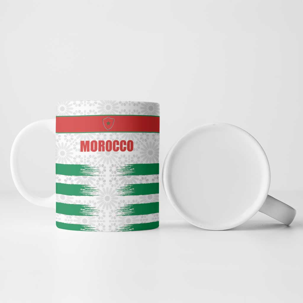 Custom Morocco Football Ceramic Mug Road To Football Glory - Wonder Print Shop