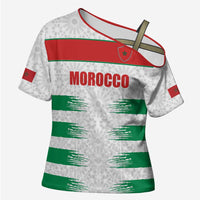 Custom Morocco Football Cross Shoulder Shirt Road To Football Glory - Wonder Print Shop