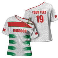 Custom Morocco Football Cross Shoulder Shirt Road To Football Glory - Wonder Print Shop