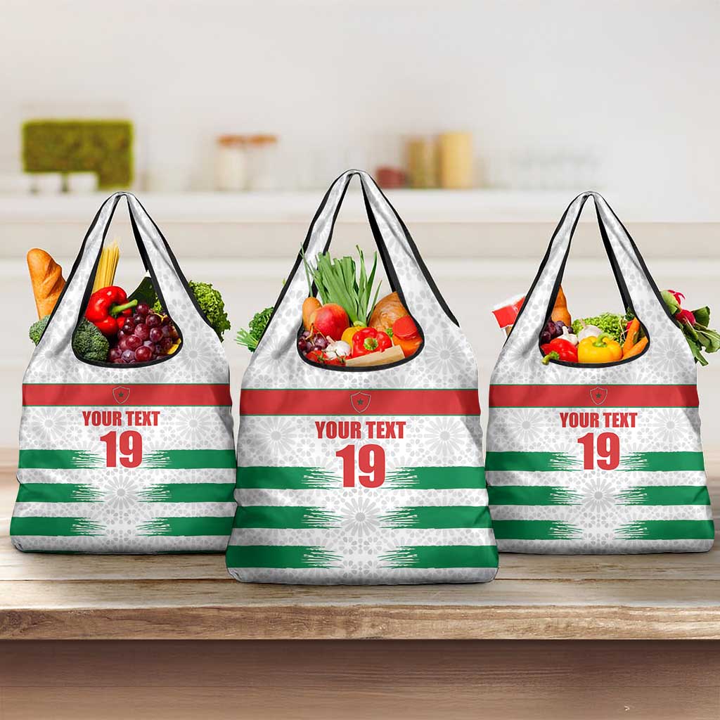 Custom Morocco Football Grocery Bag Road To Football Glory - Wonder Print Shop