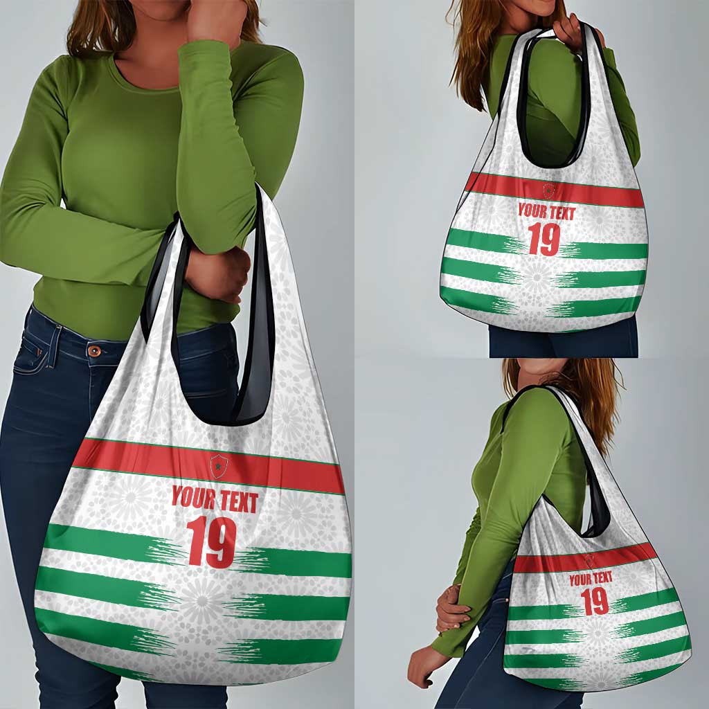 Custom Morocco Football Grocery Bag Road To Football Glory - Wonder Print Shop