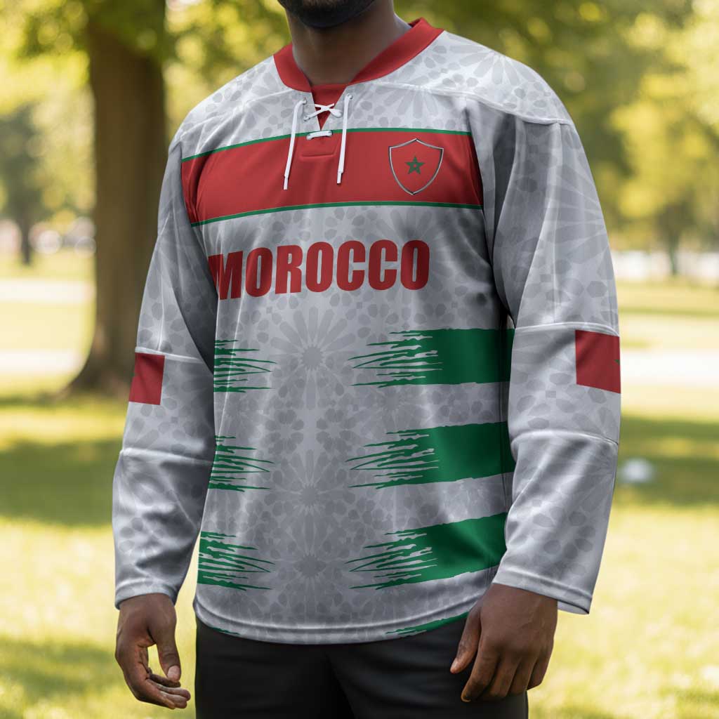 Custom Morocco Football Hockey Jersey Road To Football Glory - Wonder Print Shop