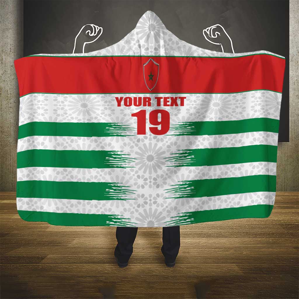 Custom Morocco Football Hooded Blanket Road To Football Glory - Wonder Print Shop
