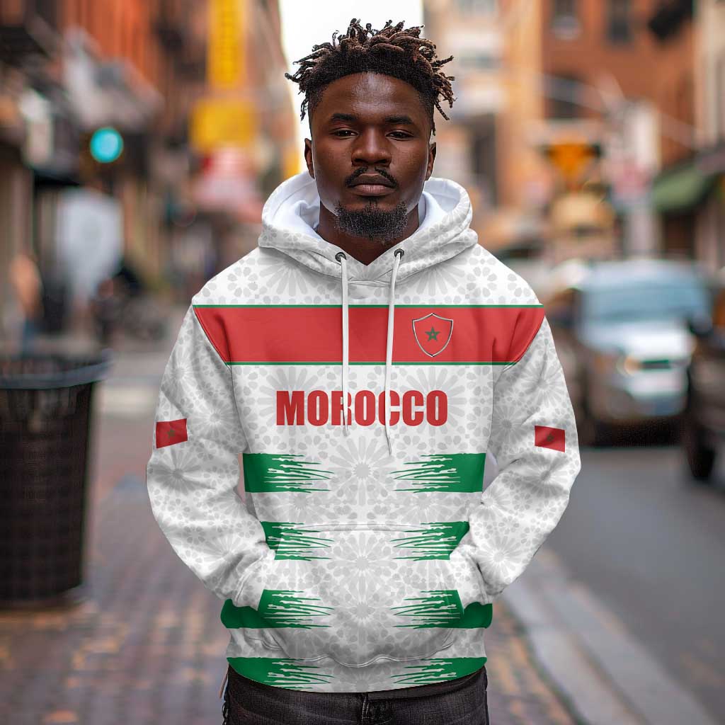 Custom Morocco Football Hoodie Road To Football Glory - Wonder Print Shop