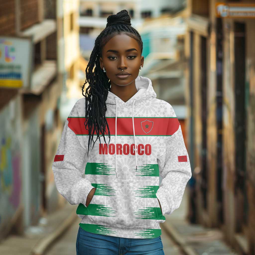 Custom Morocco Football Hoodie Road To Football Glory - Wonder Print Shop