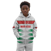 Custom Morocco Football Kid Hoodie Road To Football Glory - Wonder Print Shop