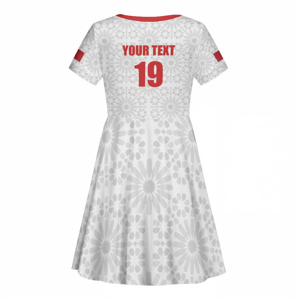 Custom Morocco Football Kid Short Sleeve Dress Road To Football Glory LT19