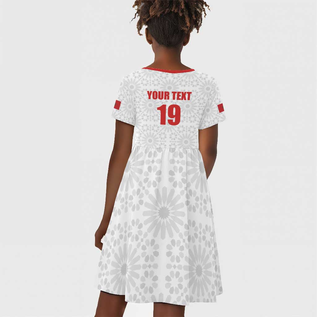 Custom Morocco Football Kid Short Sleeve Dress Road To Football Glory LT19