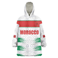 Custom Morocco Football Kid Wearable Blanket Hoodie Road To Football Glory - Wonder Print Shop