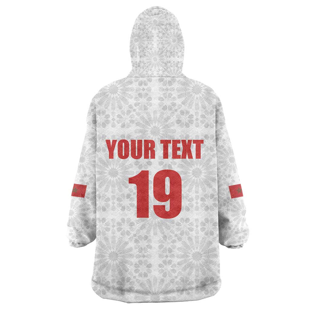 Custom Morocco Football Kid Wearable Blanket Hoodie Road To Football Glory - Wonder Print Shop