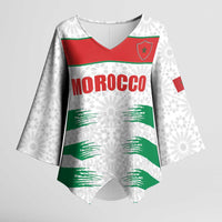Custom Morocco Football Kimono Sleeve Blouse Road To Football Glory - Wonder Print Shop