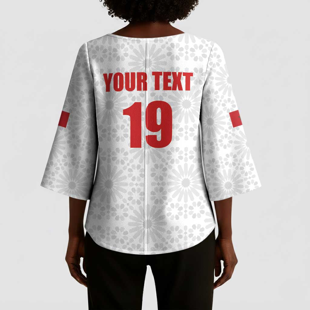 Custom Morocco Football Kimono Sleeve Blouse Road To Football Glory - Wonder Print Shop