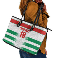 Custom Morocco Football Leather Tote Bag Road To Football Glory - Wonder Print Shop