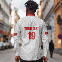 Custom Morocco Football Long Sleeve Button Shirt Road To Football Glory - Wonder Print Shop
