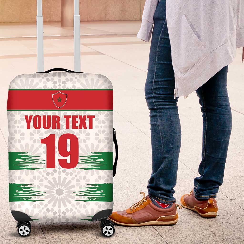 Custom Morocco Football Luggage Cover Road To Football Glory - Wonder Print Shop