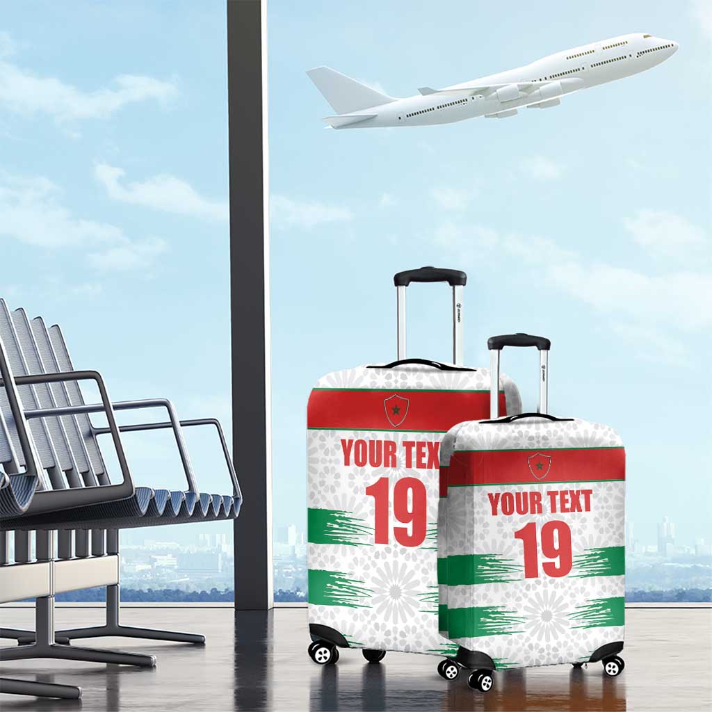 Custom Morocco Football Luggage Cover Road To Football Glory - Wonder Print Shop
