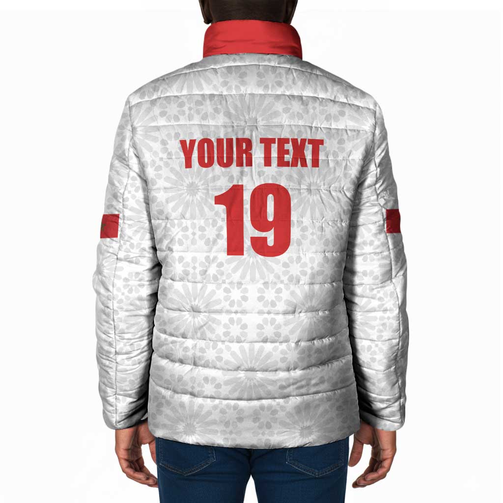 Custom Morocco Football Padded Jacket Road To Football Glory - Wonder Print Shop