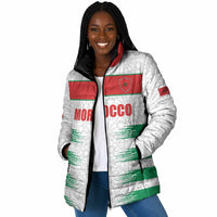 Custom Morocco Football Padded Jacket Road To Football Glory - Wonder Print Shop