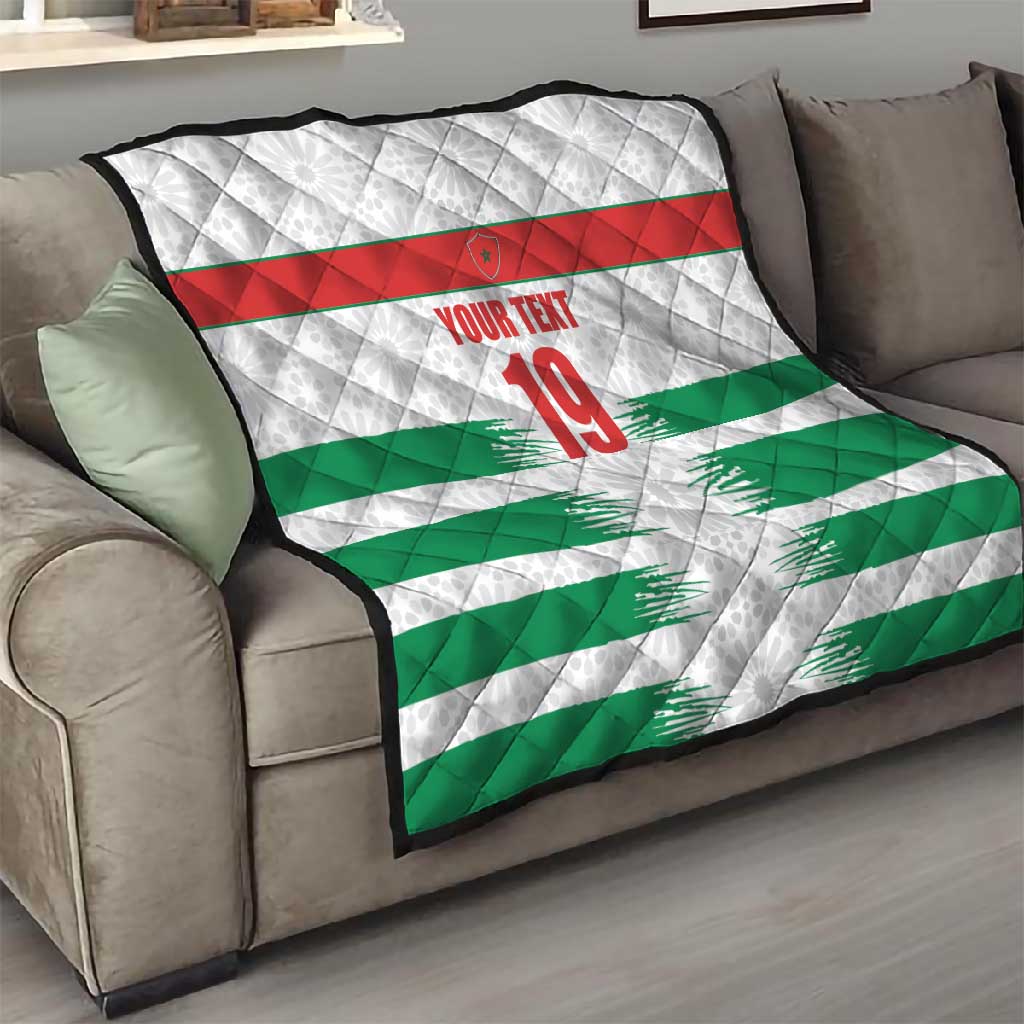 Custom Morocco Football Quilt Road To Football Glory - Wonder Print Shop