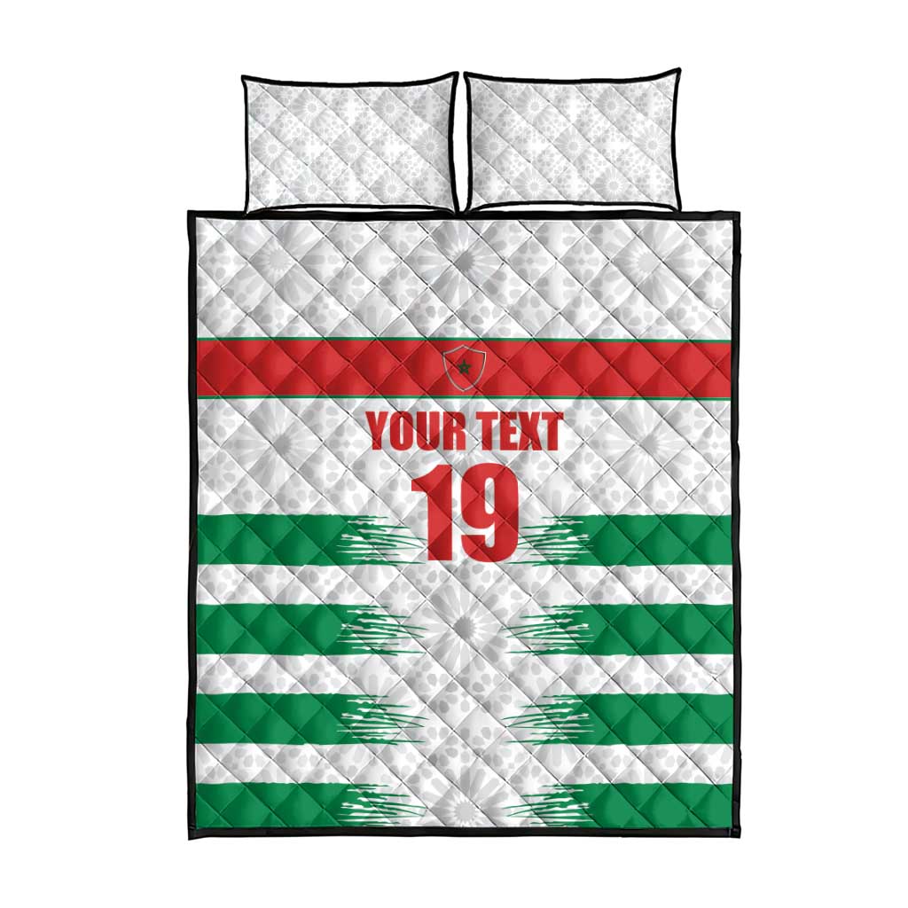 Custom Morocco Football Quilt Bed Set Road To Football Glory - Wonder Print Shop