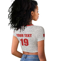 Custom Morocco Football Raglan Cropped T shirt Road To Football Glory LT19