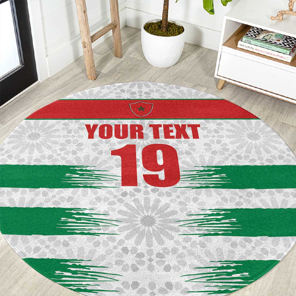 Custom Morocco Football Round Carpet Road To Football Glory - Wonder Print Shop
