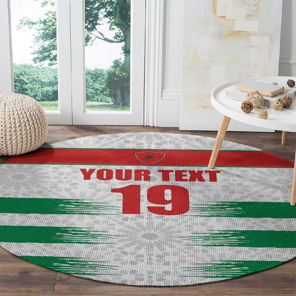Custom Morocco Football Round Carpet Road To Football Glory - Wonder Print Shop