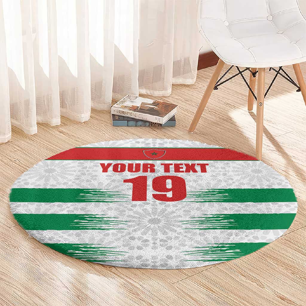 Custom Morocco Football Round Carpet Road To Football Glory - Wonder Print Shop