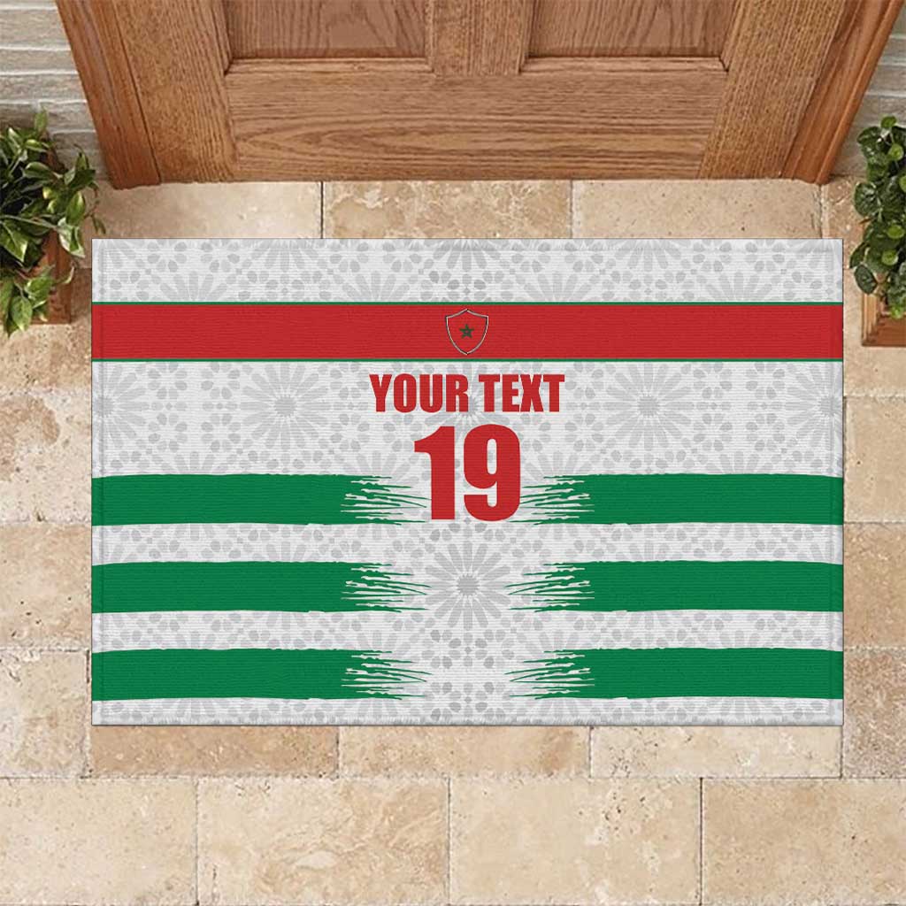 Custom Morocco Football Rubber Doormat Road To Football Glory - Wonder Print Shop