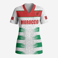 Custom Morocco Football Scrub Top Road To Football Glory - Wonder Print Shop