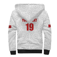 Custom Morocco Football Sherpa Hoodie Road To Football Glory - Wonder Print Shop