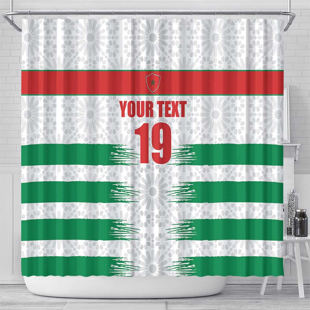 Custom Morocco Football Shower Curtain Road To Football Glory - Wonder Print Shop