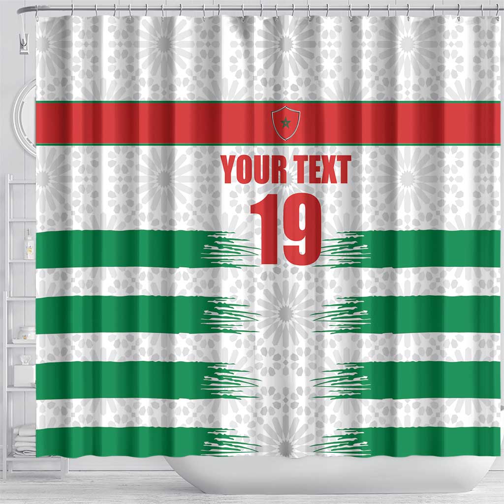 Custom Morocco Football Shower Curtain Road To Football Glory - Wonder Print Shop