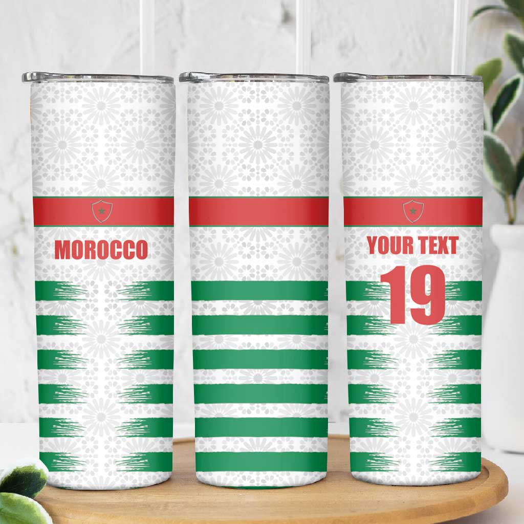Custom Morocco Football Skinny Tumbler Road To Football Glory - Wonder Print Shop