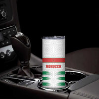 Custom Morocco Football Skinny Tumbler Road To Football Glory - Wonder Print Shop