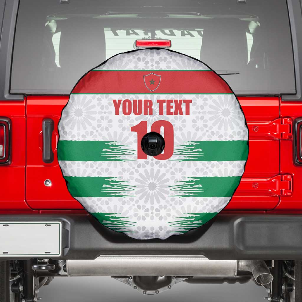 Custom Morocco Football Spare Tire Cover Road To Football Glory - Wonder Print Shop