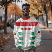 Custom Morocco Football Sweatshirt Road To Football Glory - Wonder Print Shop